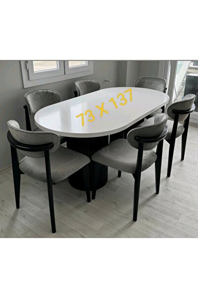 DOĞUKAN HOME BOHEM OVAL MUTFAK MASASI(73x137)