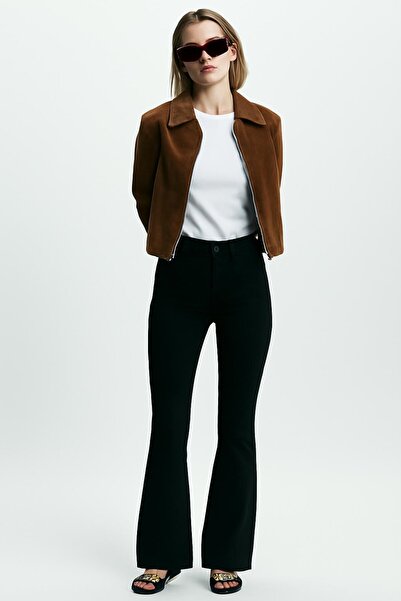 HAKKE Ara Beden Likaralı İspanyol JEAN PANTOLON