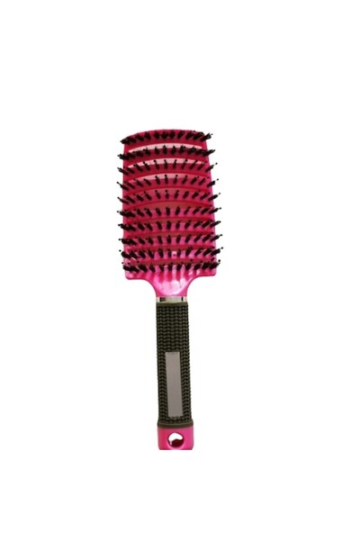 OEM Hairbrush for detangling hair, boar bristles, PINK