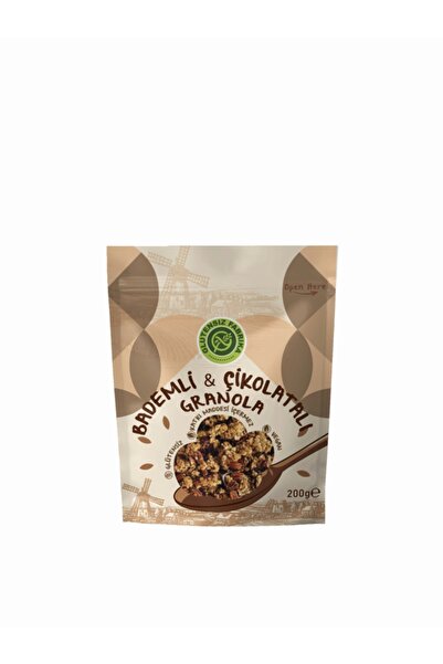 GLUTENSİZ FABRİKA Glutensiz Badem&Çikolatalı Granola 200 GR.