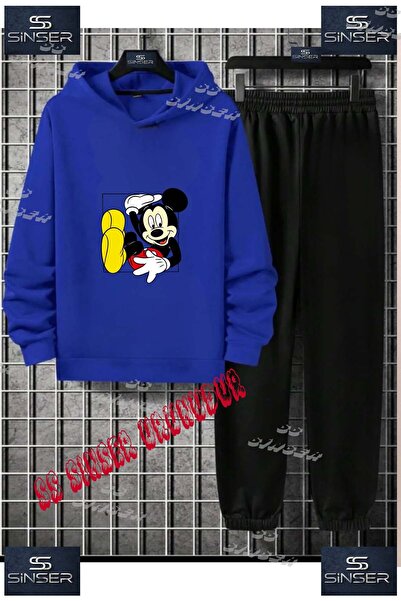 SS SİNSER Παιδικό Unisex Σετ Φόρμας με Κουκούλα και Ειδική Στάμπα "MICKEY KAR...