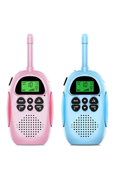 CLAUSTEEL Set de 2 stații walkie-talkie, baterie 1000mAh, încărcare USB, rază de acțiune 5 km, VOX, 22 de canale