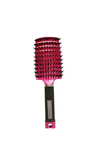 OEM Hairbrush for detangling hair, boar bristles, PINK