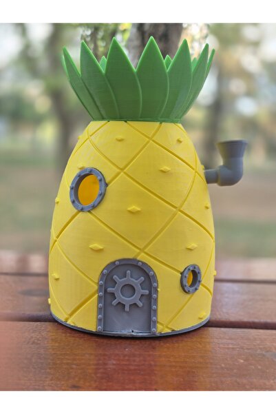 WORK3D Sünger Bob Ananas Evi Dekoratif Figür – Eğlenceli Ev ve Ofis Dekoru