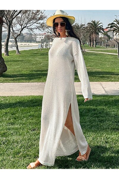 glztriko Βαμβακερό φόρεμα με σχισμή GLZ043