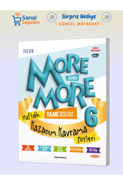 Fenomen Yayıncılık More and More 6. Sınıf Haftalık Kazanım Kavrama Föy
