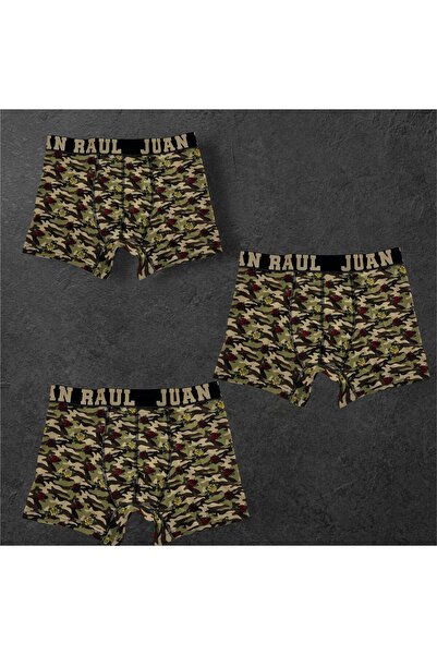EVELINA Juan Raul Camouflage Patterned Boxer Set of 3