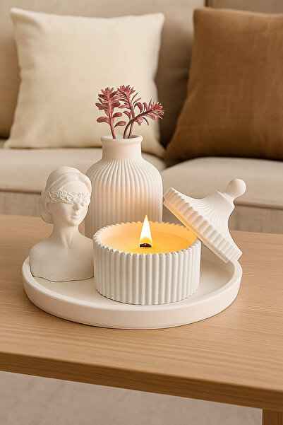İkizlerin Dünyası El Yapımı Dekor Seti – Çiçeklik Vazo & Dekoratif Mum (BİTKİLER DAHİL DEĞİLDİR)