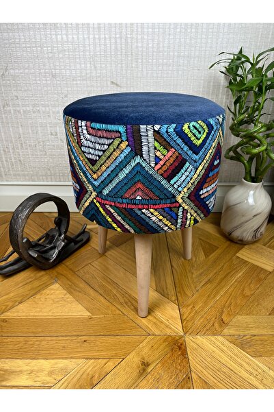 decosense Retro Gürgen Ahşap Puf Bench Tabure Koltuk