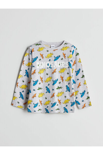 LC Waikiki Sparkling Selections from Shining Store |   Crew Neck Printed Boys' Pajama Set