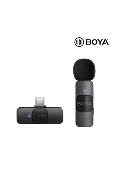 BOYA (1 TX+1 RX) Ultra-Compact 2.4 GHz Wireless Microphone for Type-C Devices
