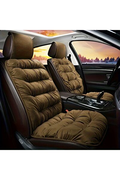 Choice5 وسادة مقعد سيارة وبري بلون القهوة من دوتريو - قطعة واحدة سميكة ودافئة...