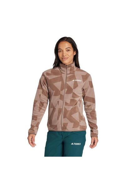adidas Women's Brown Jacket W Mt Aop Fz Fl Jn0997