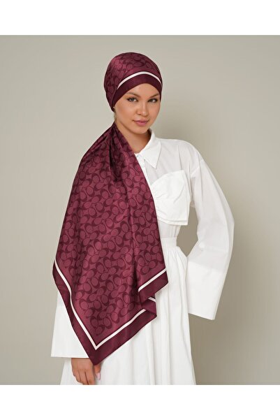 LEİLA SCARF Imported Twil Silk Shawl C Pattern