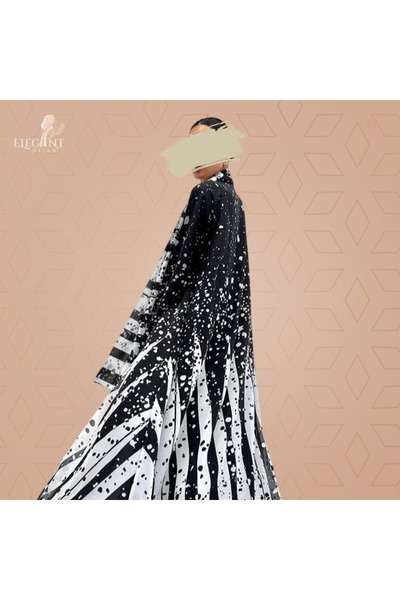 elegant hijab Modern Splash Design Abaya