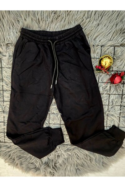 Miss Okul Forma Altı ve Günlük Kullanım için Siyah Eşofman Altı/Unisex