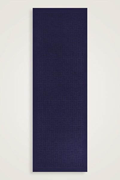 Imannoor Βαμβακερό σάλι İman Kare Navy Blue Naia 70x210