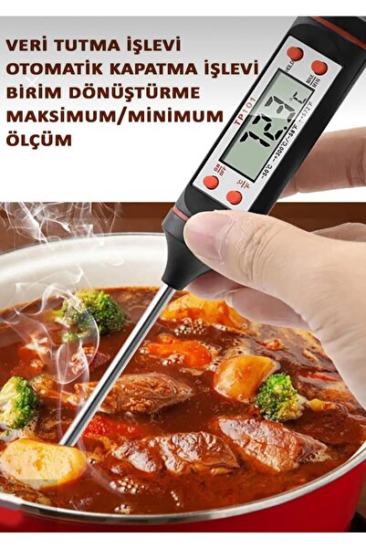 KTR TECH Dijital Gıda Termometresi Sıvı Gıda,et,su,süt Yiyecek Sıcaklık Ölçer...