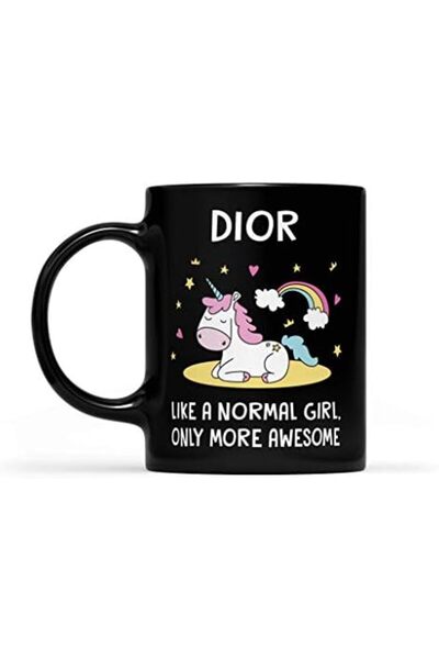 Dior Name Gift - Unicorn Like Normal Girl Only More Awesome - Black Mug Black 15oz