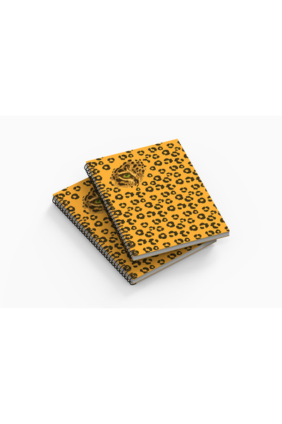 Kentsoylu A5 Size Thick Cardboard Cover Spiral 96 Pages Unlined School Notebook / Iconic Series Collection