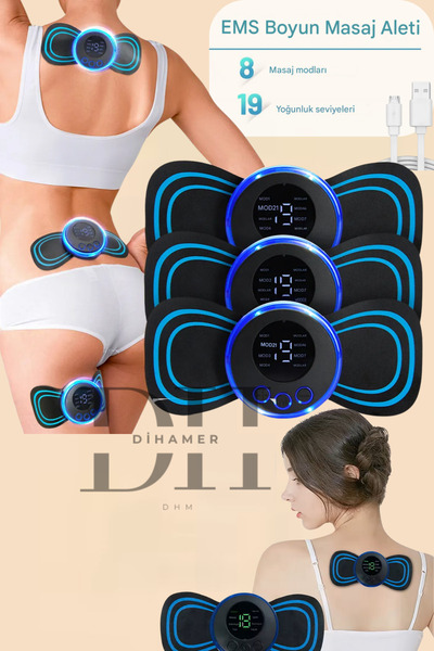 Dihamer Yeni Nesil Darbeli Tens Masaj Aleti 8 Mod 19 Seviye Kelebek Masaj Ale...