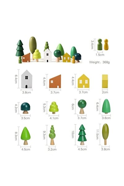 Mixbo Set 16 pieces Montessori stacking Mixbo, Dinosaurs in the forest, wood,...