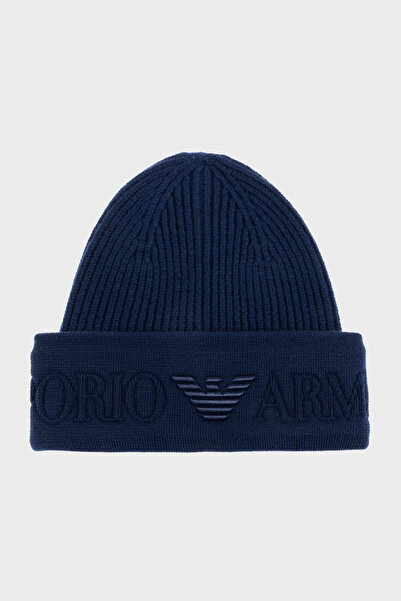 Emporio Armani Beret with Wool Logo Men's Beret Em003750 Af19896 Ub109