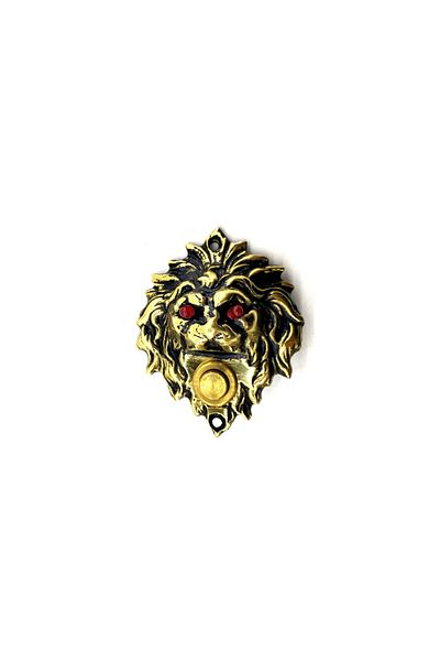 SepetBudur Antique Style Decorative Brass Doorbell - 100X78 Mm, Antique, Led Lighted