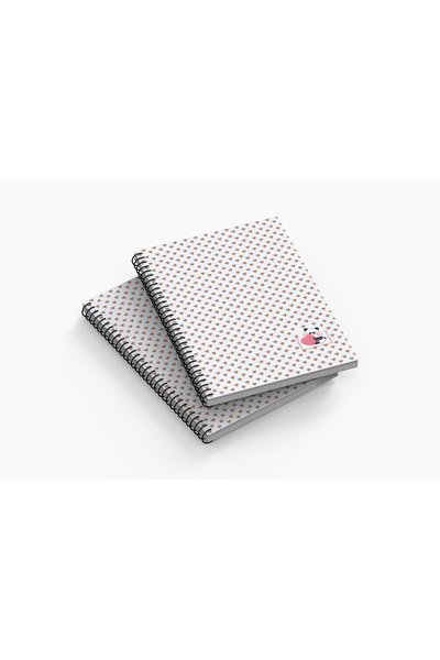 Kentsoylu A5 Size Thick Cardboard Cover Spiral 96 Pages Unlined School Notebook / Iconic Series Collection