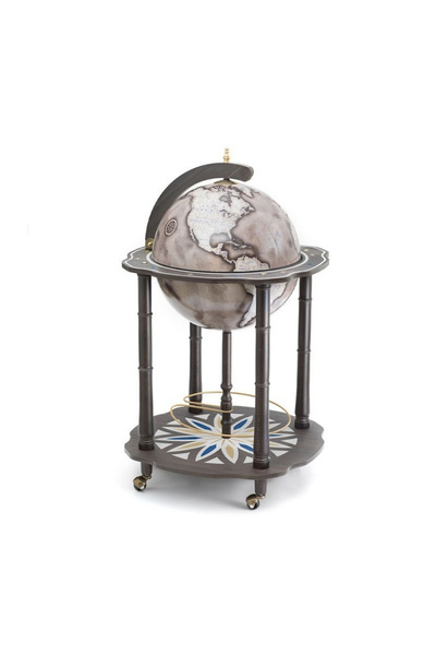 ITSOLD Atlas Küre Bar Zoffoli Lapis Modern Tekerlekli Ayaklı Dekoratif Mini B...