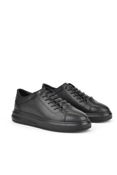 Ziya , Men's Genuine Leather Sneaker 153423Z73 Black