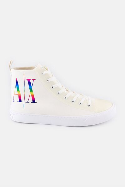 Armani Exchange Men Lace Up Casual Shoes, White