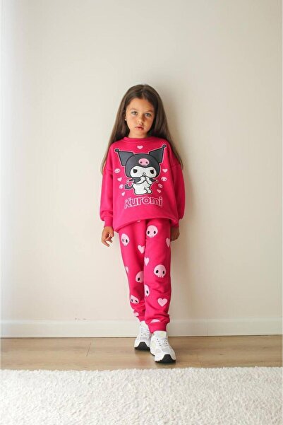 NUR BEBE Girl's Double Tracksuit Set with Characters
