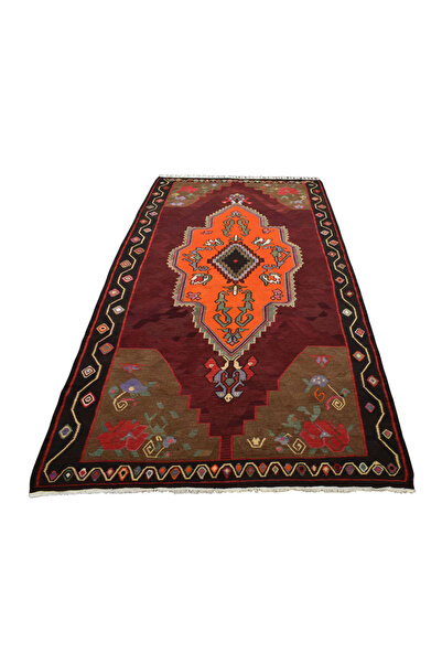 Zehra Abla Halı El Dokuma Devasa Dikişsiz Tek Parça Bayburt Yörük Yün Kilim 6250