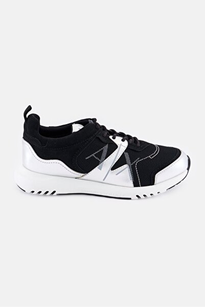 Armani Exchange Women Lace Up Casual Shoes, Black