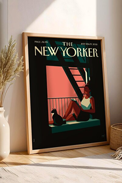 Saturn Tabloul înrămat The New Yorker 12 iulie 2021 - Tabloul de vară pe scar...