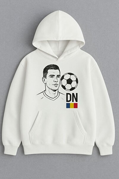 CLASSY.MODA România Echipa Națională DN Design 3 Thread Hoodie Kangaroo Pocke...