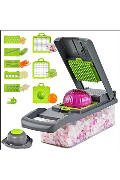 Generic Pro Multifunctional Vegetable Chopper - 16 in 1 Food Chopper With 8 B...