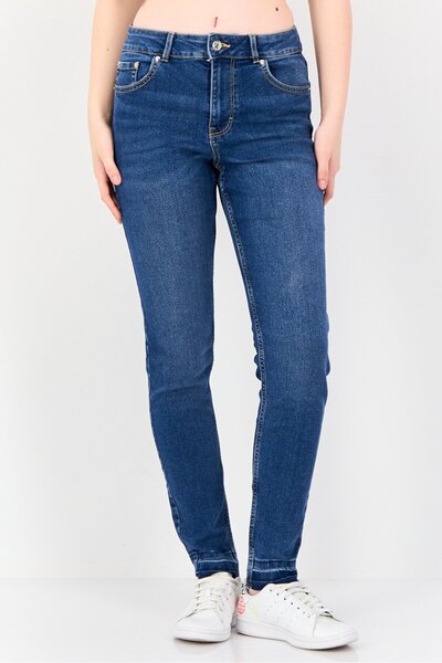 Don't Call Me Jennyfer Women Skinny Fit Plain Stretchable Jeans, Blue