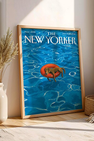 Saturn Pictură înrămată The New Yorker 9 iulie 2018 - Pictură cu câine plutitor