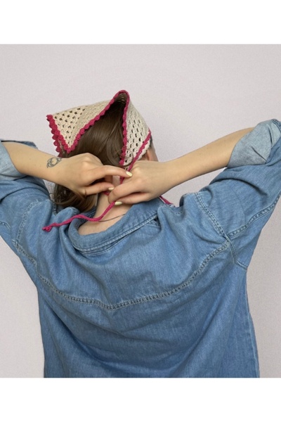 Mnikaa Handmade Colorful Knitted Bandana – Women's Hair Band & Trendy Hair Accessory