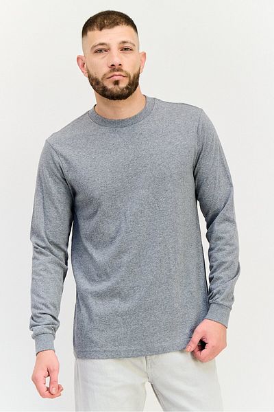GAP Men Crew Neck Heather Sweater, Grey