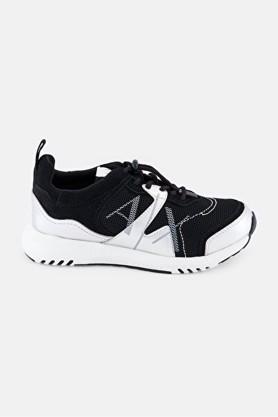 Armani Exchange Women Lace Up Casual Shoes, Black