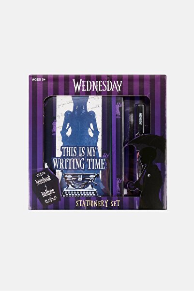 WEDNESDAY This Is My Writing Time Notebook And Ballpen Stationery Set, Multicolor