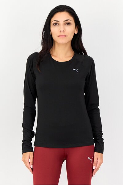 Puma Women Sportswear Fit Long Sleeve Outdoor T Shirt, Black