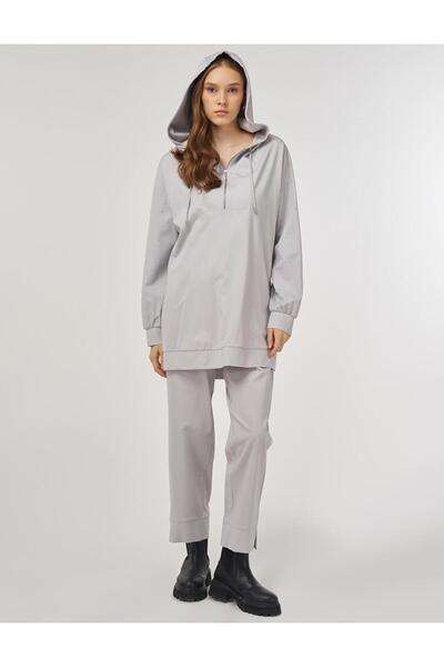 KYR Hotfix Printed Rayon Double Suit Gray