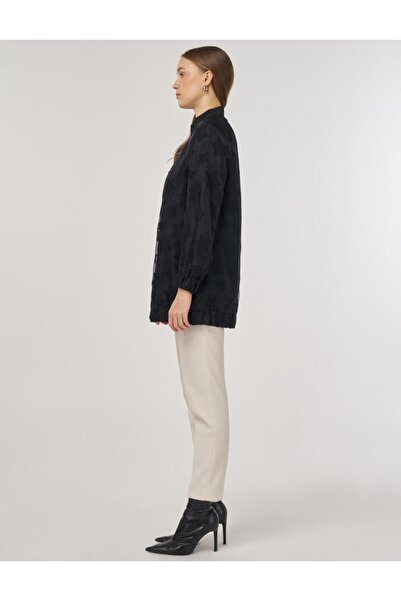 Kayra Yıldız Desen Bomber Ceket Siyah