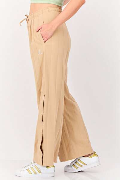 Nike Women Standard Fit Embroidered Logo Golf Pants, Tan