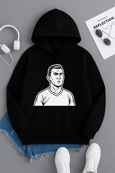 CLASSY.MODA Echipa națională din România Ianis Hagi Design 3 fire Hoodie cu b...