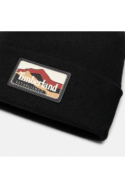Timberland Mountain Patch Beanie Ανδρικό Μαύρο Καπέλο Tb0a663t0011
